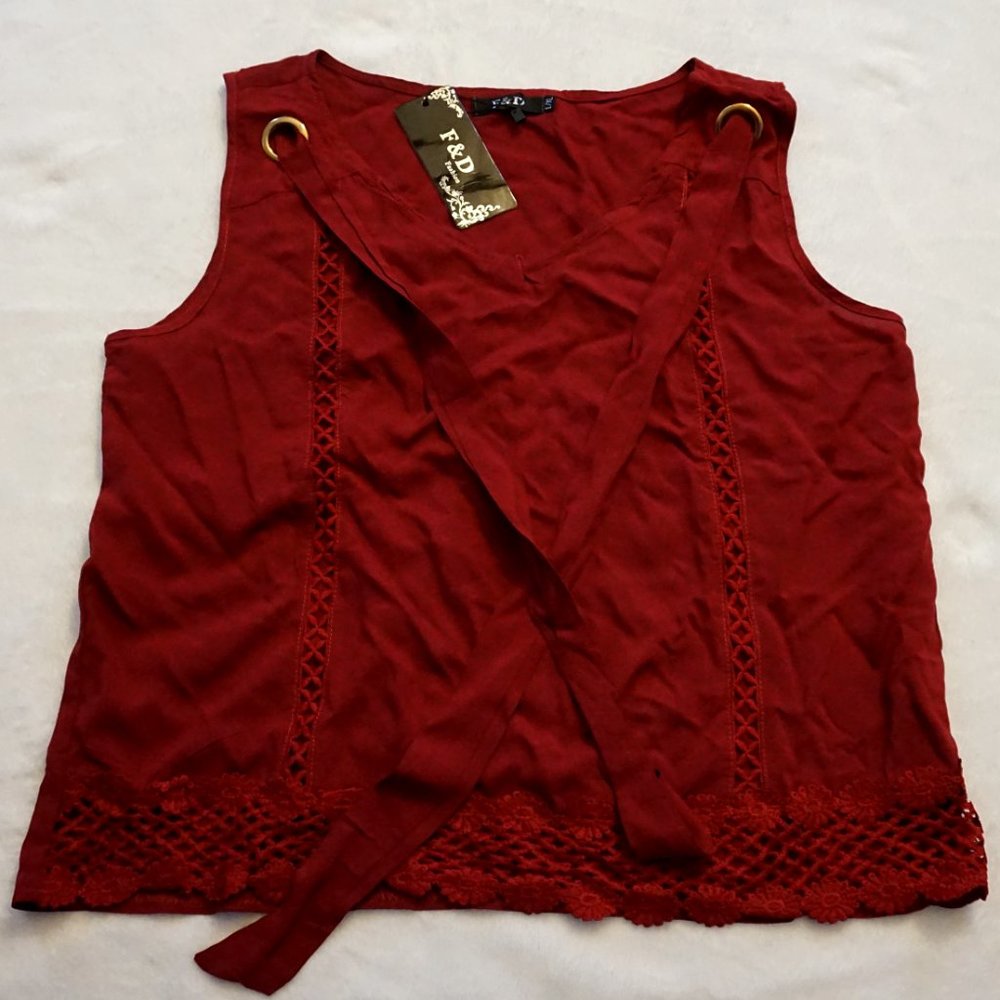 Maroon Shell Top - Picture 3 of 5